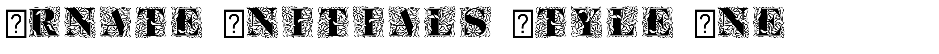 Ornate Initials Style One